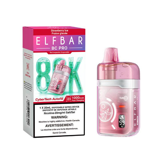 Elf Bar BC Pro 80K disposable vape Strawberry Ice flavour
