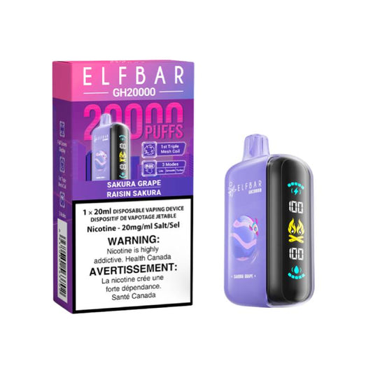 Elf Bar GH20000 - Sakura Grape Disposable Vape, 20K Puffs