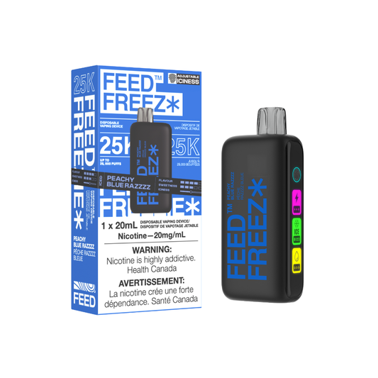 FEED Freezie 25K Disposable - Peachy Blue Razzzz (Razzy Blue), 20ML