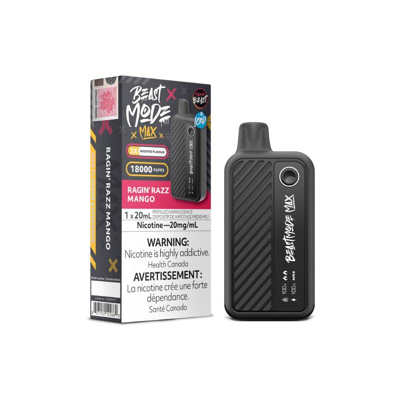 Flavour Beast Mode Max 18k Disposable Vape Ragin' Razz Mango