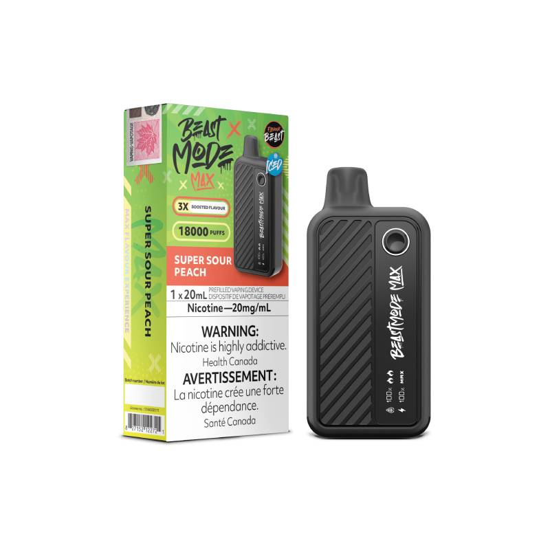 Flavour Beast Mode Max 18k Disposable Vape Super Sour Peach