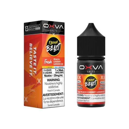 OXVA x Flavour Beast Salt Nic - Fresh Peach Cherry Lemon Ice