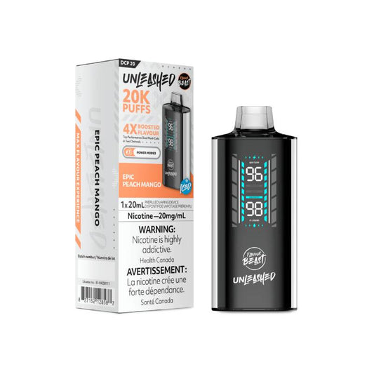 Flavour Beast DCP 20K disposable vape in Epic Peach Mango flavour