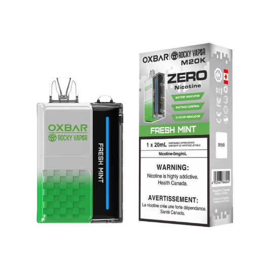 Oxbar M20K Fresh Mint Nicotine Free Disposable Vape