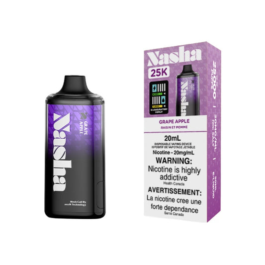 Grape Apple Nasha 25K Boosted Disposable Vape Synthetic 50 Nicotine