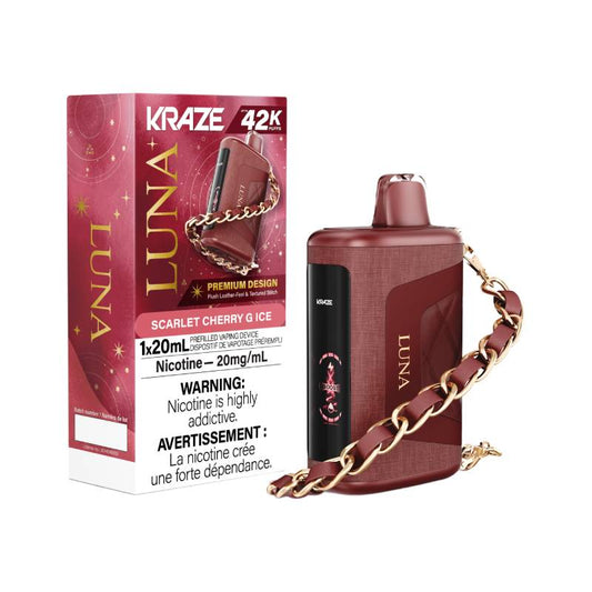 Kraze Luna 42K Scarlet Cherry G Ice Disposable Vape