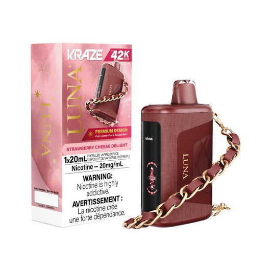 Kraze Luna 42K Strawberry Cheese Delight Disposable Vape