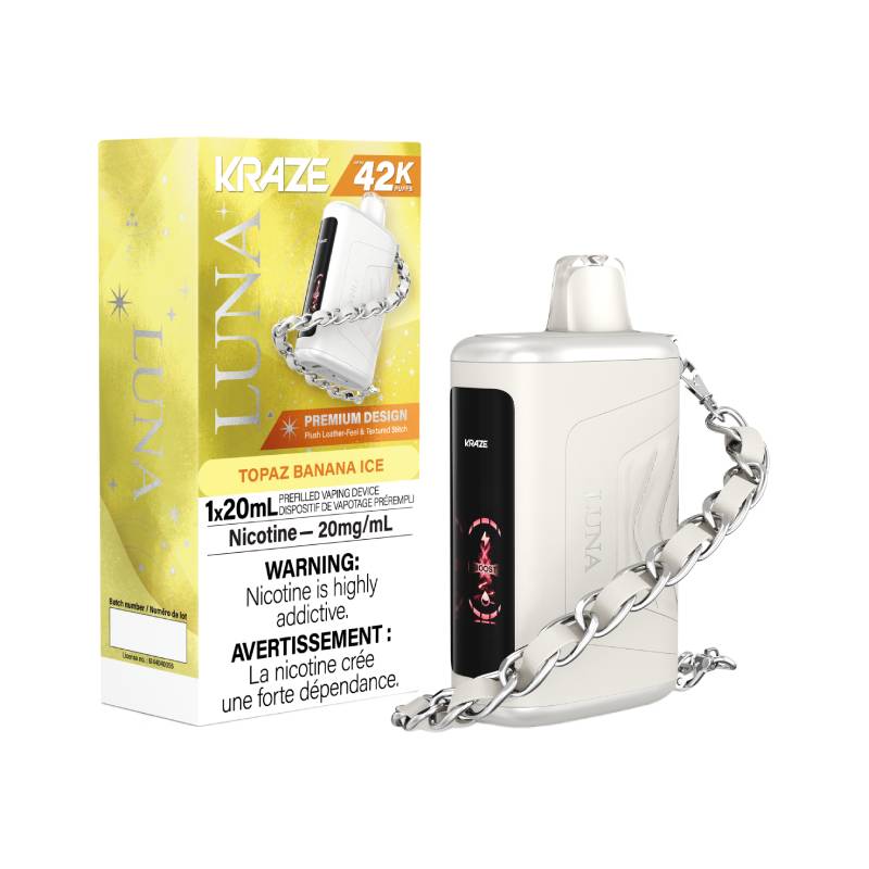 Kraze Luna 42K Topaz Banana Ice Disposable Vape