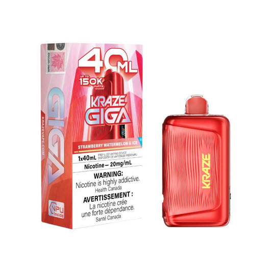 Kraze Giga 150K - Strawberry Watermelon G Ice Disposable Vape