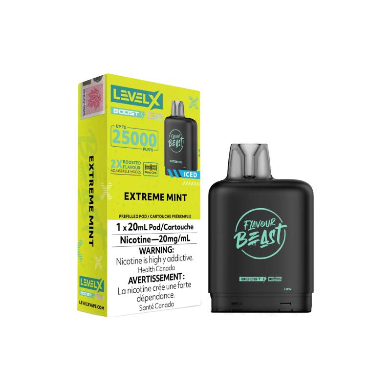 Level X Boost G2 Flavour Beast Extreme Mint 25K Pod