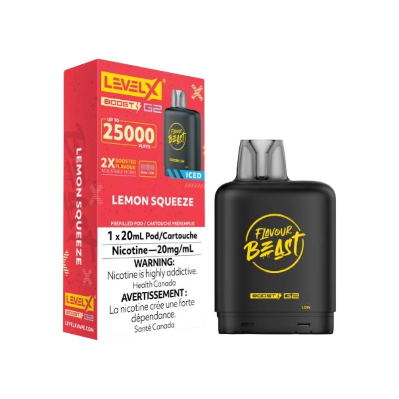 Level X Boost G2 Flavour Beast Lemon Squeeze 25K Pod