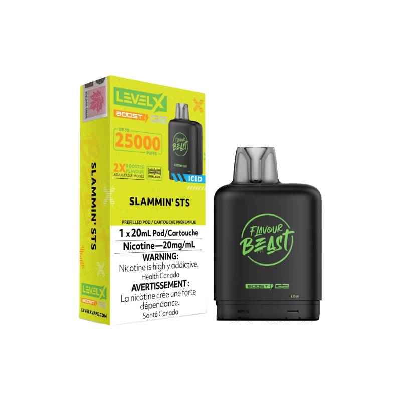 Level X Boost Flavour Beast G2 Pods - Slammin' STS Iced, 25K Puffs