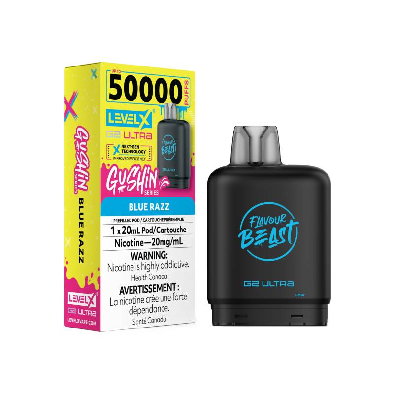 Flavour Beast Level X G2 Ultra Pod 50K - Framboise Bleue Éclatante