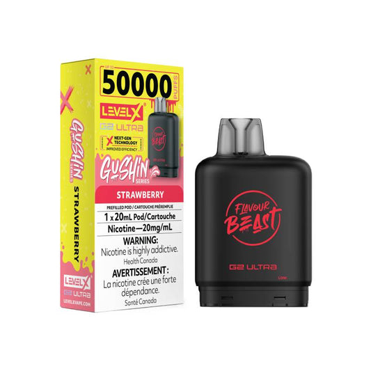 Flavour Beast Level X G2 Ultra Pod 50K - Gushin’ Strawberry