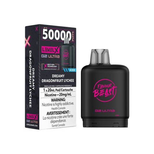 Flavour Beast Level X G2 Ultra Pod 50K - Dreamy Dragonfruit Lychee Iced