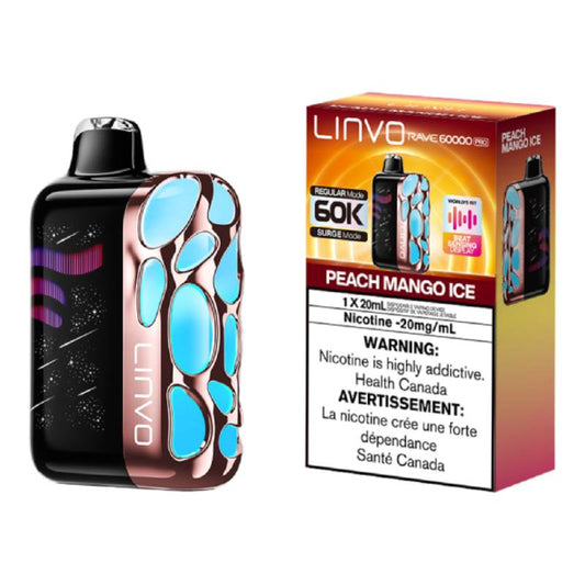 Linvo Rave 60K Disposable Vape - Peach Mango Ice