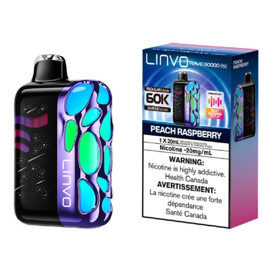 Linvo Rave 60K Disposable Vape - Peach Raspberry