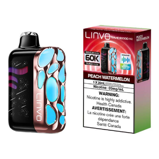 Linvo Rave 60K Disposable Vape - Peach Watermelon