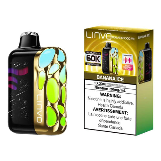 Linvo Rave 60K Pro Disposable Vape Banana Ice