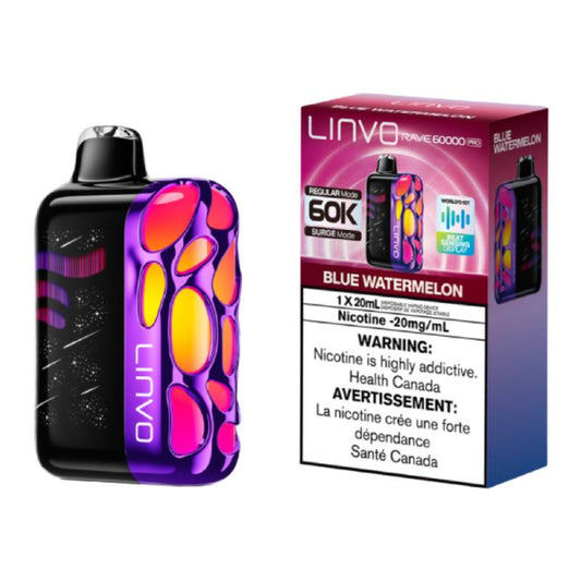 Linvo Rave 60k Pro Disposable Vape Blue Watermelon