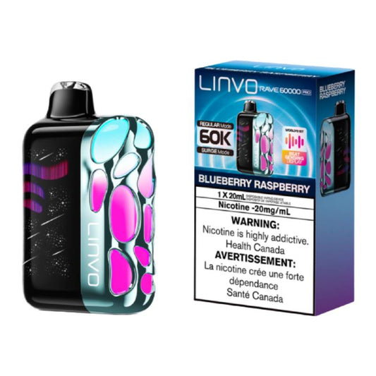 Linvo Rave 60k Pro Disposable Vape Blueberry Raspberry