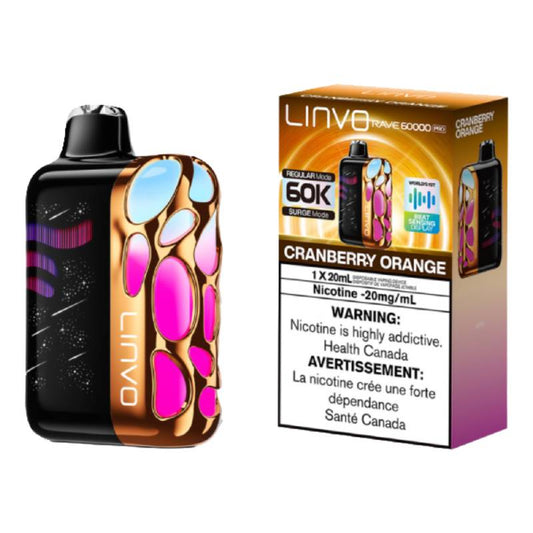 Linvo Rave 60K Pro Disposable Vape Cranberry Orange