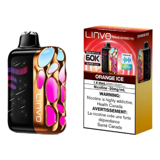 Linvo Rave 60K Pro Disposable Vape Orange Ice
