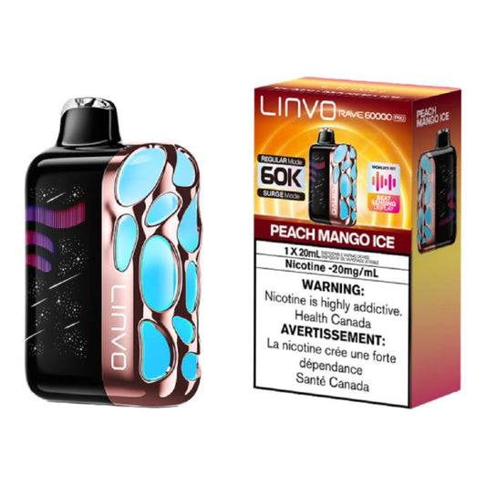 Linvo Rave 60k Pro Disposable Vape Peach Mango Ice
