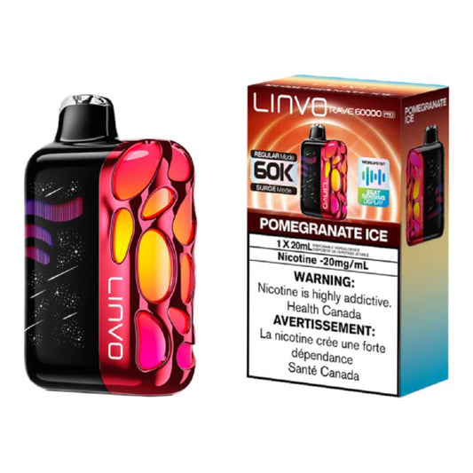 Linvo Rave 60k Pro Disposable Vape Pomegranate Ice