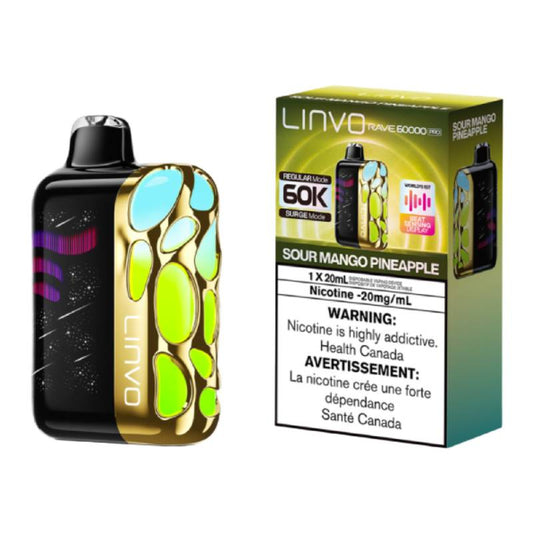 Linvo Rave 60k Pro Disposable Vape Sour Mango Pineapple