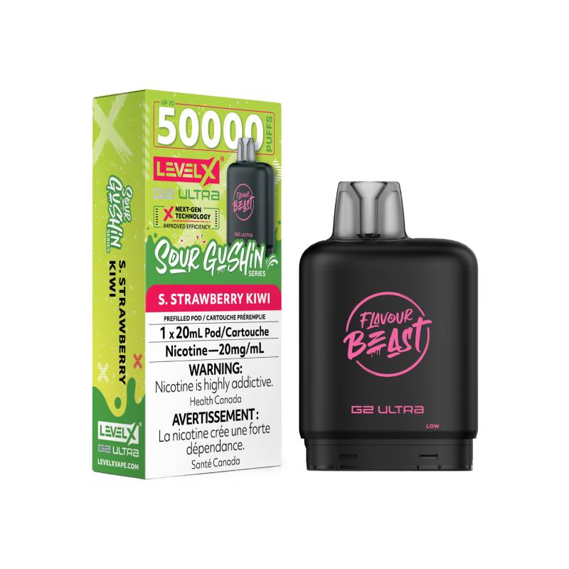 Flavour Beast Level X G2 Ultra Pod 50K - Fraise Kiwi Acidulée