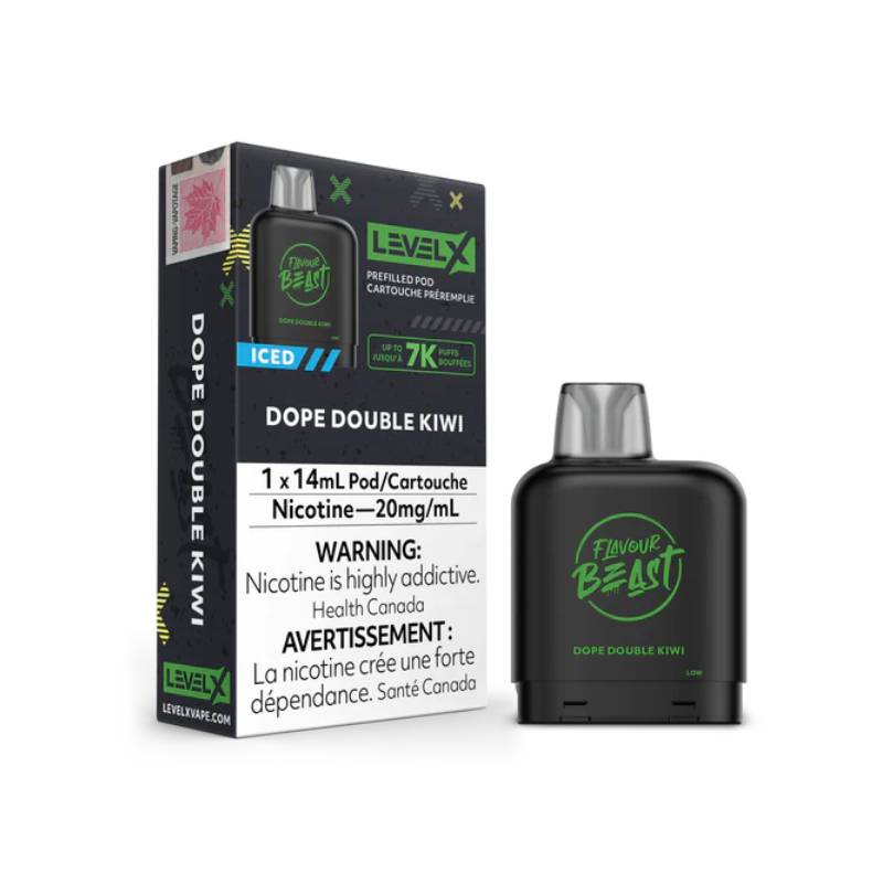 Level X Dope Double Kiwi Iced Flavour Beast Pods