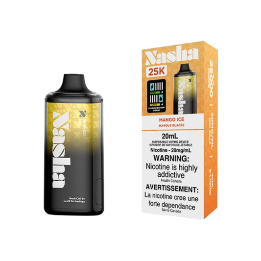 Mango Ice Nasha 25K Boosted Disposable Vape Synthetic 50 Nicotine