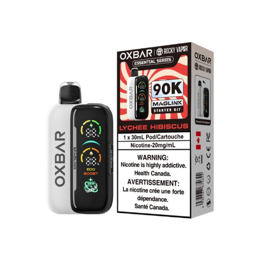 Oxbar Maglink 90K Essential Series Starter Kit Lychee Hibiscus 90K Puffs