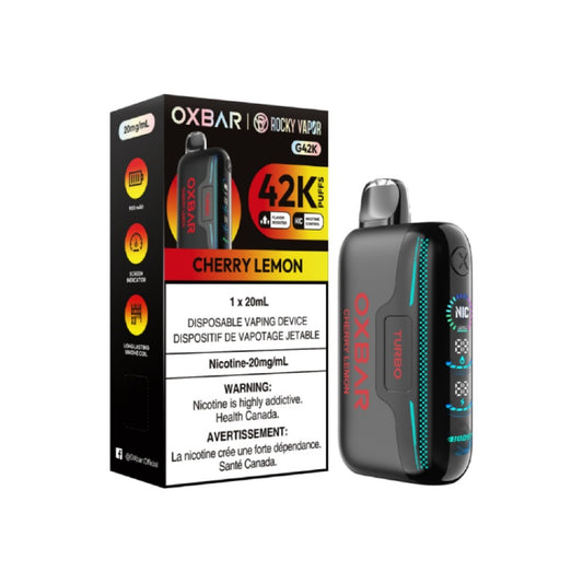 OxBar G42K - Vape jetable au citron et à la cerise