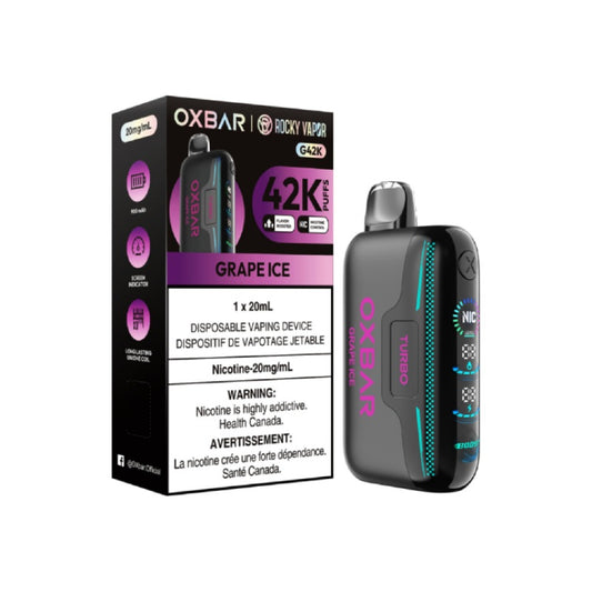 OxBar G42K - Vape jetable au raisin glacé