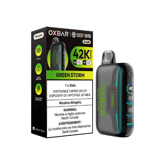 OxBar G42K - Vape jetable Green Storm