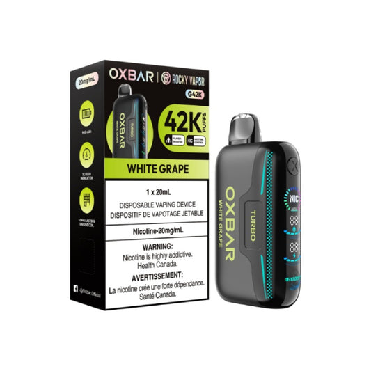 OxBar G42K - Vape jetable au raisin blanc