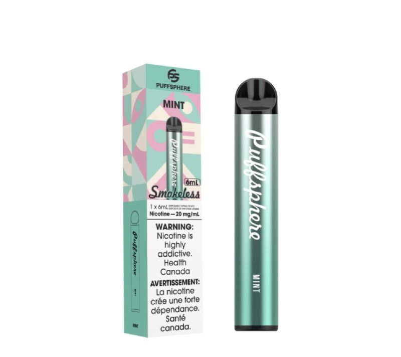 PuffSphere Smokeless Disposable Vape 20mg Mint