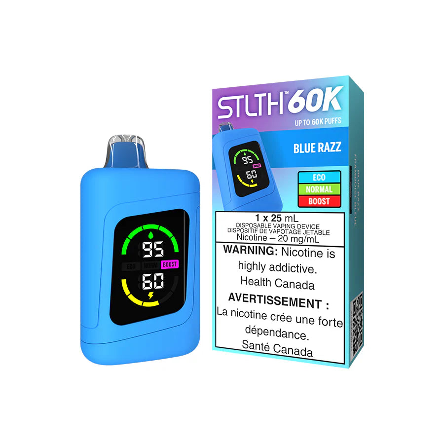 STLTH 60K Vape jetable - Razz bleu