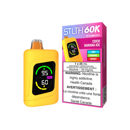 Vape jetable STLTH 60K - Coco Banane Glacée