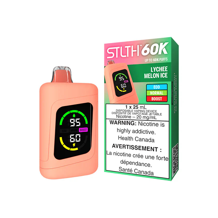 Vape jetable STLTH 60K - Glace au melon et au litchi