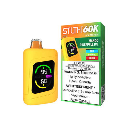 STLTH 60K Vape jetable - Glace à la mangue et à l'ananas