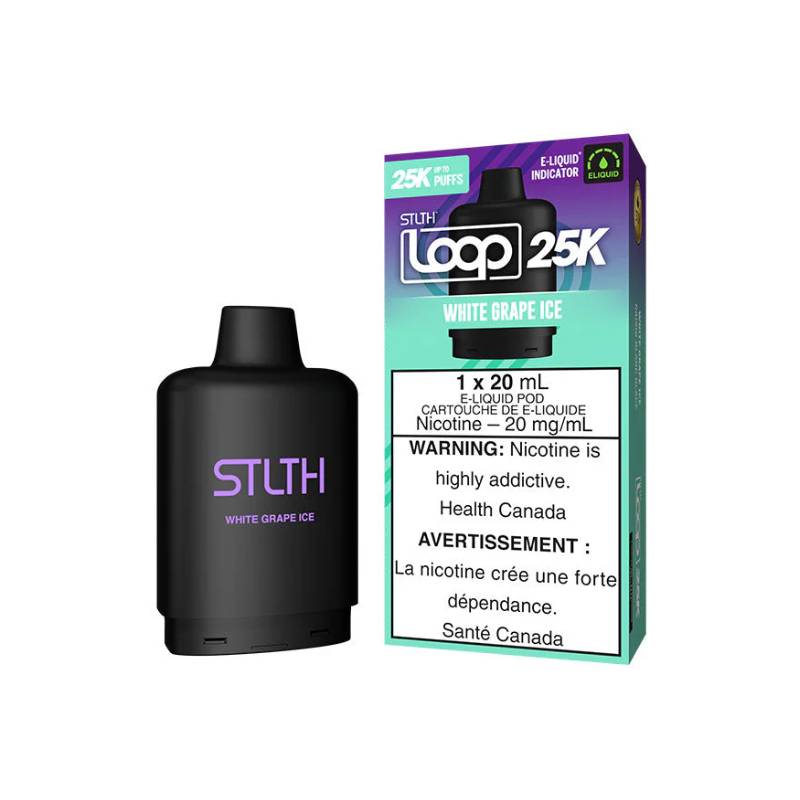 Stlth Loop 25k White Grape Ice Pod