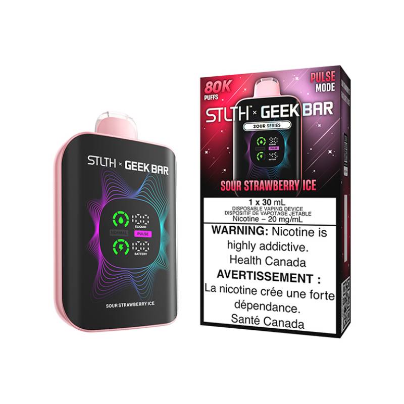 STLTH x Geek Bar 80K Disposable Vape - Sour Strawberry Ice