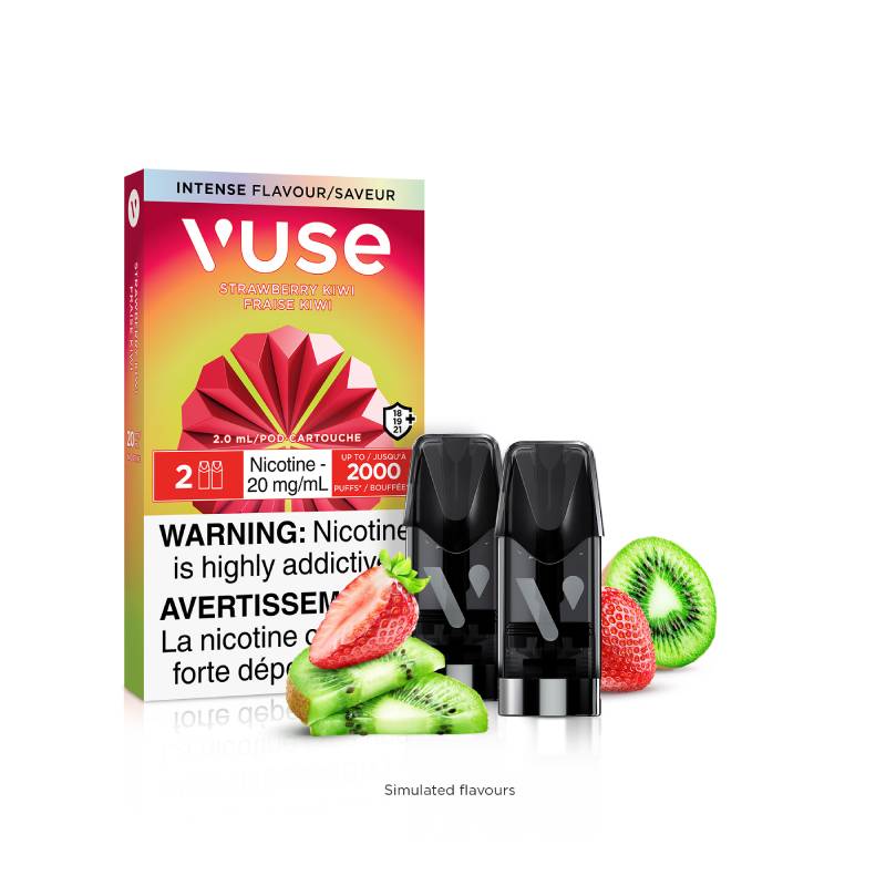 Visual Pods Vuse Pods - Strawberry Kiwi, 2mL (2 Pods/PK) – Vapeluv Online