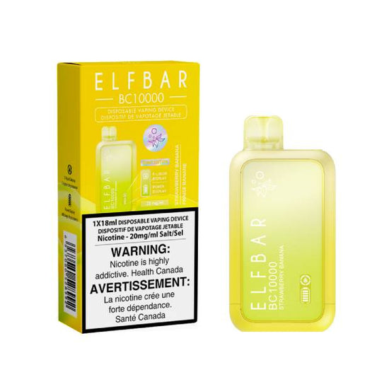 Elf Bar BC10000 Disposable Vape - Strawberry Banana, 10000 Puffs