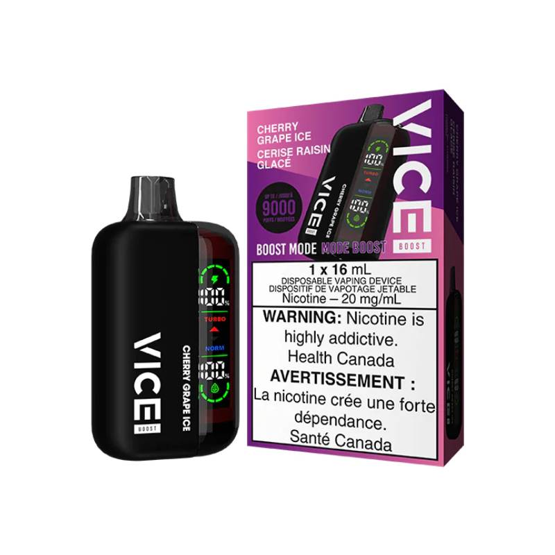 Vice Boost Disposable Vape - Cherry Grape Ice, 9000 Puffs