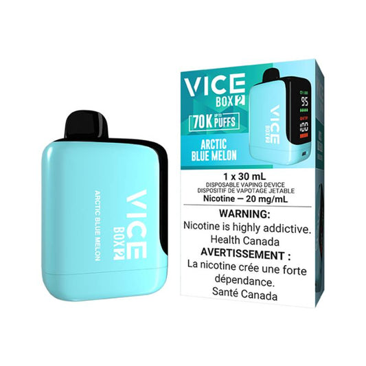 Vice Box 2 Arctic Blue Melon Disposable Vape – 70,000 Puffs, 30mL, 20mg Nicotine