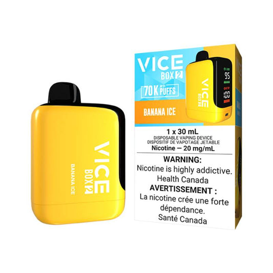 Vice Box 2 Banana Ice Disposable Vape – 70,000 Puffs, 30mL, 20mg Nicotine